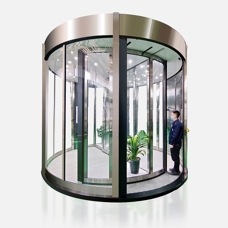 Ruidun-The two-wing revolving door featuring display case retraction and anti-pinch [standard]